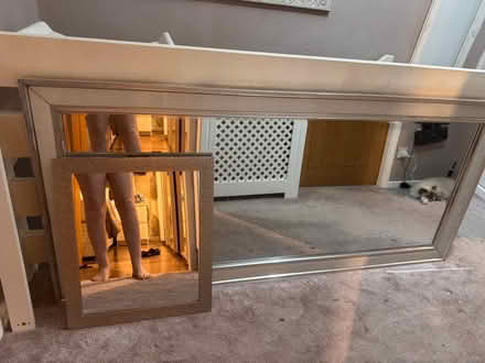 Photo of free Very large silver diamanté mirror (Seaforth L21) #2