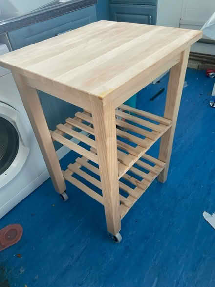Photo of free Rubber wood kitchen trolley (M15 Hulme) #3