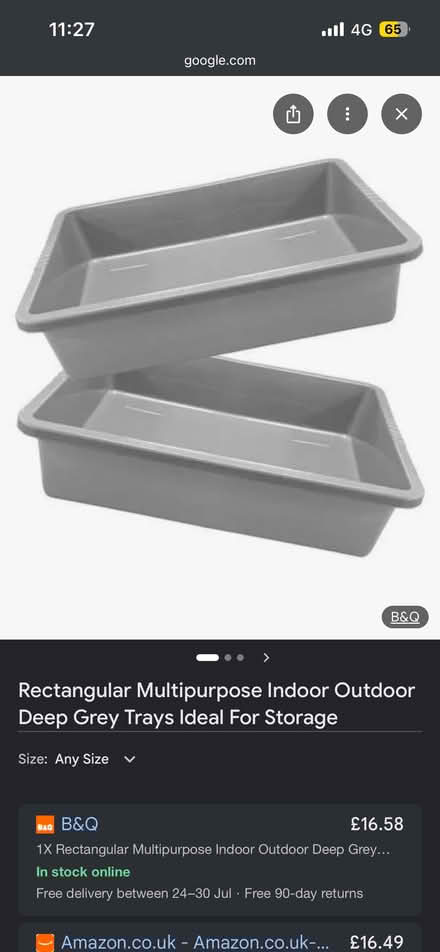 Photo of Plastic tubs or metal tray (Worthing BN14) #1