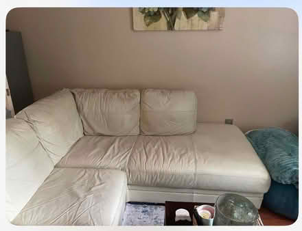 Photo of free Ivory leather corner sofa with chaise Sofology (Skerton LA1) #3