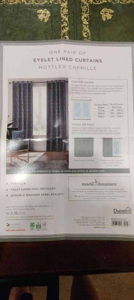 Photo of free Navy blue chenille curtains (pair) (SW5) #1