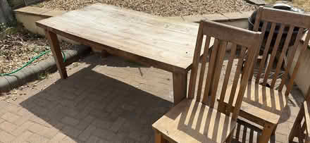 Photo of free Wooden Table and 6 chairs (Alderney, Poole BH12) #2