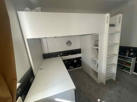 Photo of free IKEA småstad high sleeper bed wardrobe and desk (Malvern WR14) #1