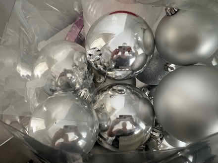 Photo of free Large silver baubles x 2 boxes (Belle Vale L25) #4