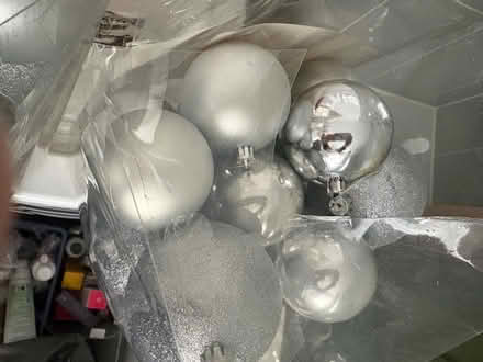 Photo of free Large silver baubles x 2 boxes (Belle Vale L25) #3
