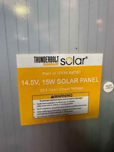 Photo of free 15w solar system (Broomfield) #2