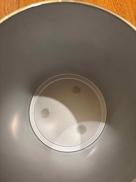 Photo of free Bed Bath Beyond silver wastebasket (Langhorne, PA) #2