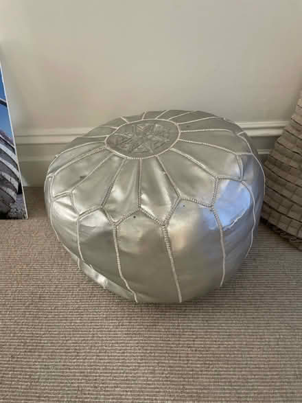 Photo of free Silver pouffe (Birkdale PR8) #1