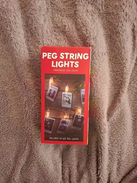 Photo of free Peg string lights requires batteries (Braintree CM7) #1