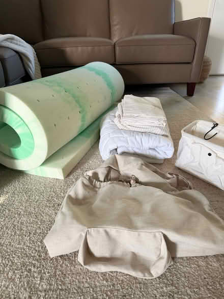 Photo of free Dorm Room bedding & laundry bag (East petaluma) #1