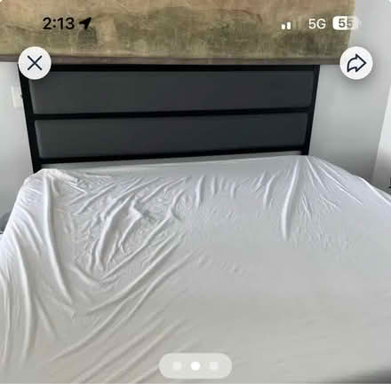 Photo of free King Metal bed frame with headboard (Chesapeake Beach, MD) #1