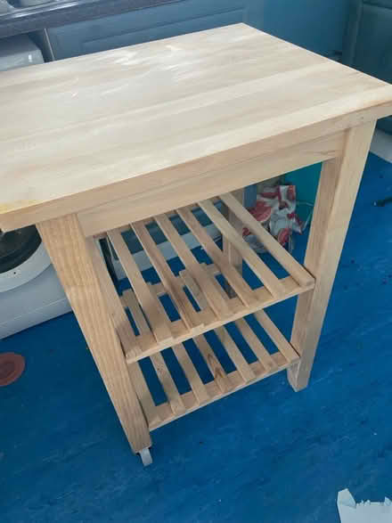 Photo of free Rubber wood kitchen trolley (M15 Hulme) #2