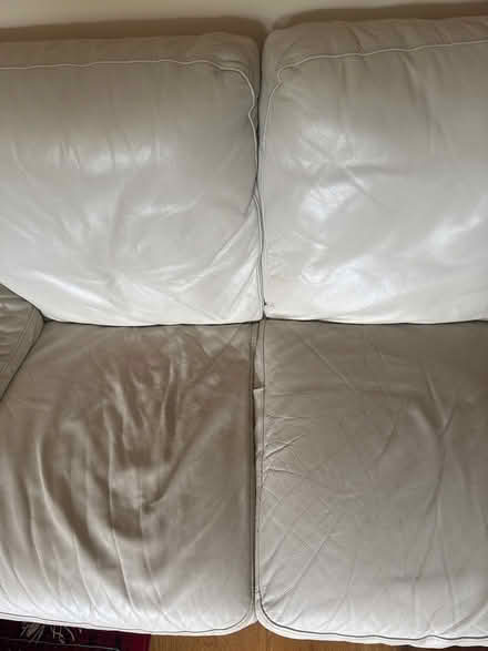 Photo of free Two cream leather sofas - 2 seater and 3 seater (Barton OX3) #4