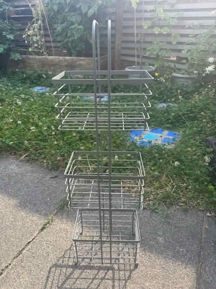 Photo of free 3 tiered metal shelving storage unit (Hulme M15) #1