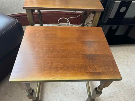 Photo of free Nest of 3 wooden tables (Coleford) #3