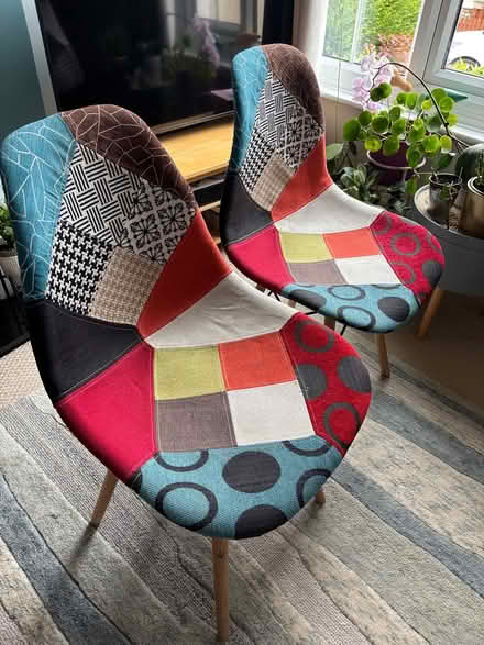 Photo of free Two multi coloured chairs (Hartnup St & Tonbridge Rd ME16) #1