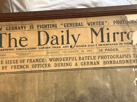 Photo of free Original framed newspaper cutting from the First World War (Shephall SG2) #2