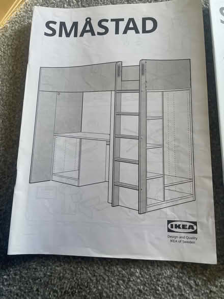 Photo of free IKEA småstad high sleeper bed wardrobe and desk (Malvern WR14) #4