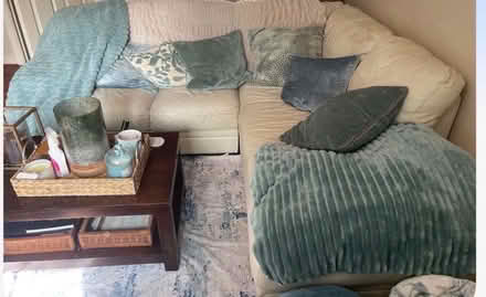 Photo of free Ivory leather corner sofa with chaise Sofology (Skerton LA1) #1