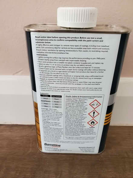 Photo of free Chemical paint stripper (Wallands Park BN7) #1