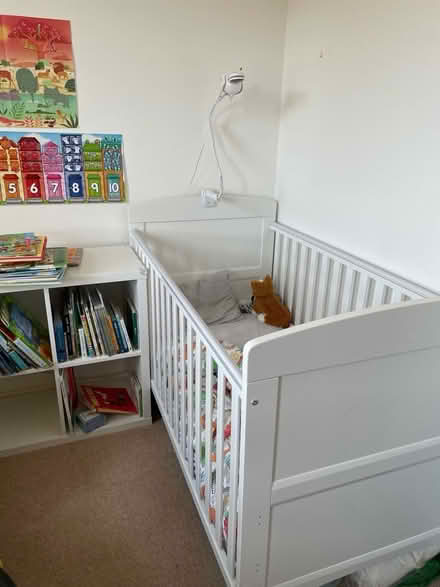 Photo of free Grace cot bed w/ rail and mattress (Northwest Cambridge CB3) #3