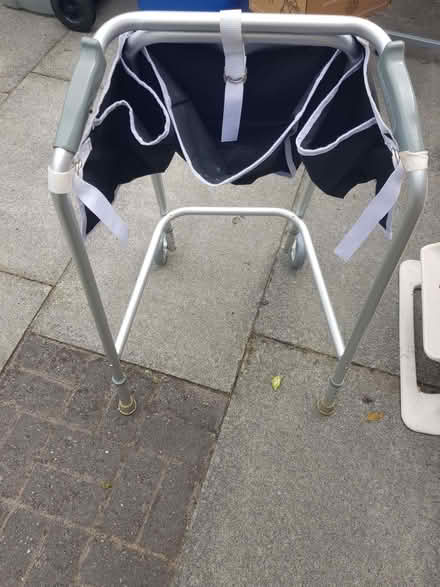 Photo of free Adjustable height walking frame with wheels and bag (Timperley WA15) #3