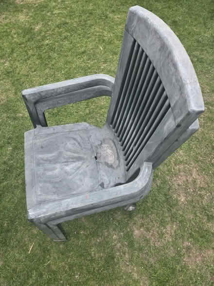 Photo of free 2 x plastic outdoor chairs (Moortown LS17) #2