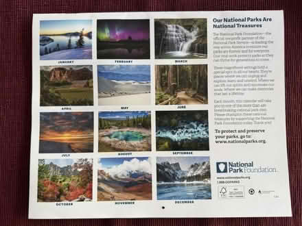Photo of free 2027 Wall Calendar Nat'l Parks (Cupertino - DeAnza and 280) #2