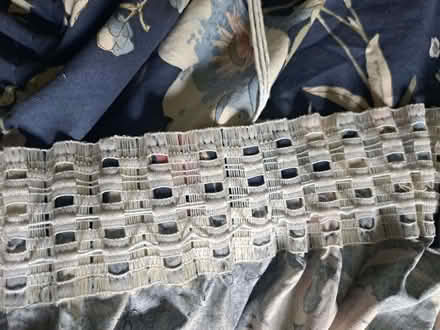 Photo of free Pair of blue floral curtains (Battle RG30) #1
