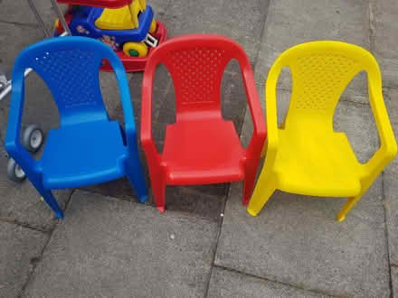 Photo of free Plastic children's garden chairs (Timperley WA15) #1