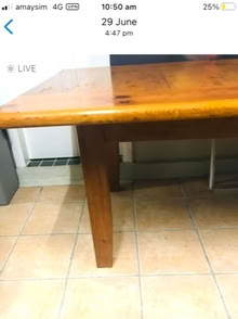 Photo of free old recycled wood large table (Marrickville south) #2