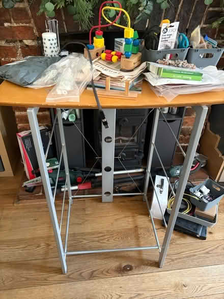 Photo of free Metal and glass shelving unit (MK5 Loughton) #1