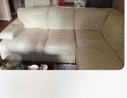 Photo of free Ivory leather corner sofa with chaise Sofology (Skerton LA1) #2