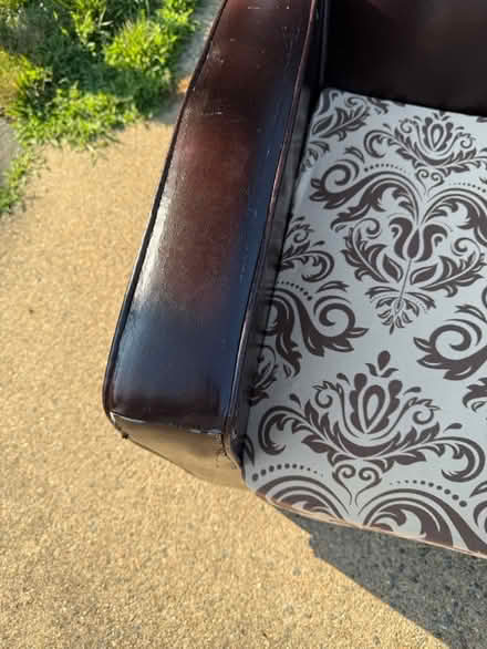 Photo of free Faux leather chair & footstools (Red Rock, Leesburg, VA 20176) #4