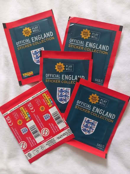 Photo of free M&S World Cup (Panini) Stickers - 5 Sealed Packs -Finchfield (Bradmore WV3) #1