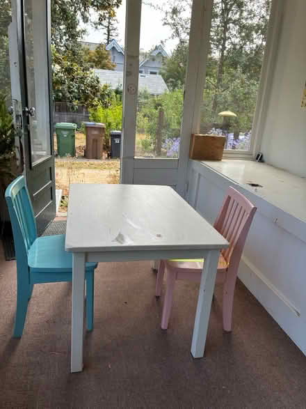 Photo of free Kid size table and two chairs (Downtown) #1