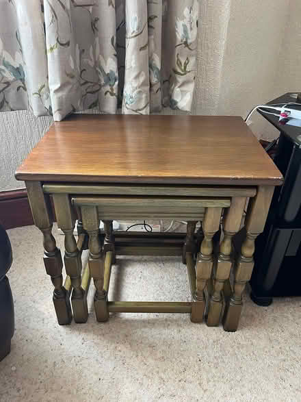 Photo of free Nest of 3 wooden tables (Coleford) #1