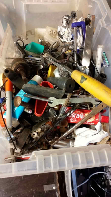 Photo of free Box of assorted nuts bolts odd and ends (Littledale S9) #1