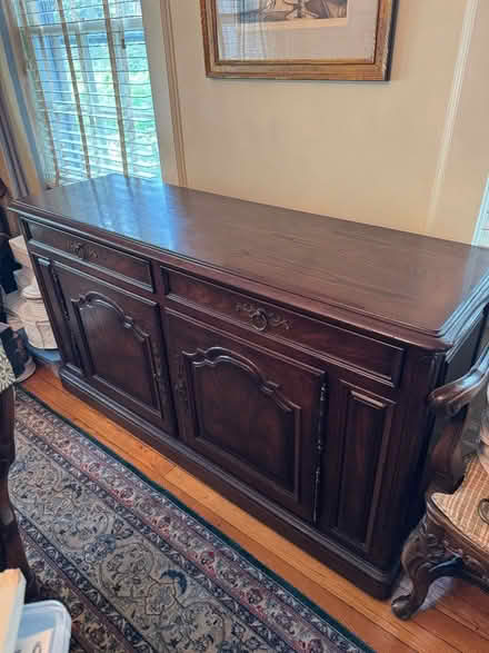 Photo of free Wooden sideboard/buffet table (Leonia, nj) #1