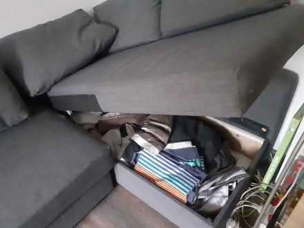 Photo of free Corner sofa double bed and storge (Handsworth B21) #2
