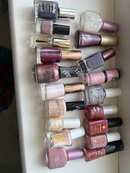 Photo of free 19 bottles of part used nail polish in warmer colours (Northchurch HP4) #1