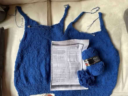 Photo of free Cobalt Blue Knitted Top to finish (Crystal Palace SE19) #1