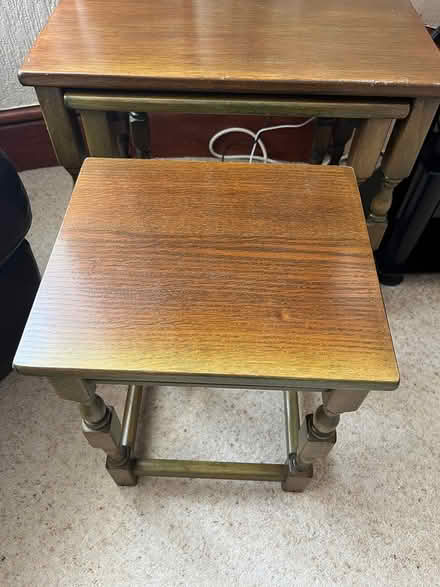 Photo of free Nest of 3 wooden tables (Coleford) #2