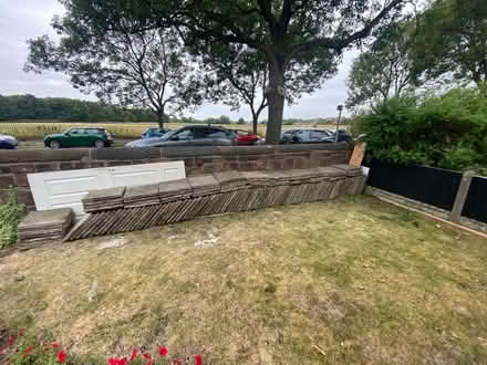 Photo of free 100 Used pavers 450x450x32 (L14 Knotty Ash) #1