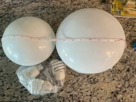 Photo of free Two ceiling fixtures with bulbs (Lewes, DE near Lowe’s) #1