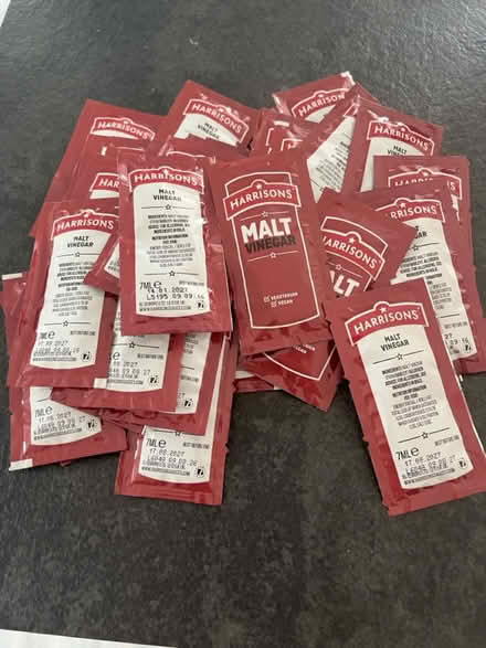 Photo of free 34 in date vinegar sachets (Broomfield CM1) #1