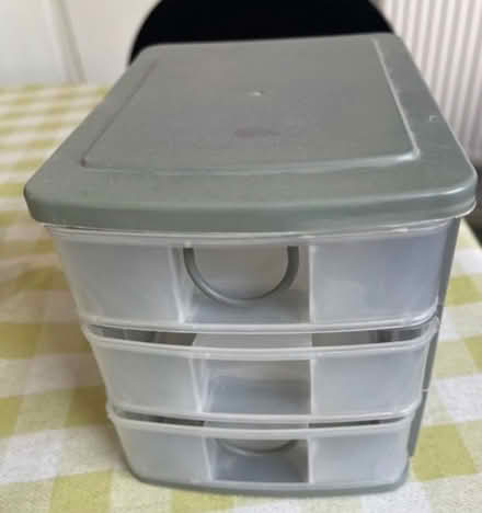 Photo of free Small Plastic 3-Drawer Storage Unit (Hungerford Rd N7) #1