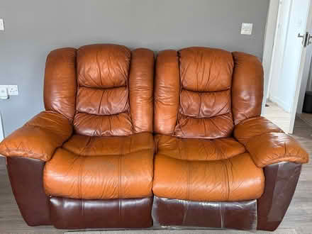 Photo of free 2-seater, 3-leather reclining sofas (Gateacre L25) #2