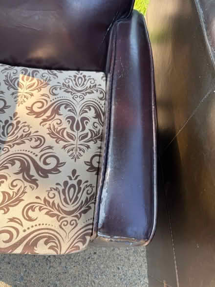 Photo of free Faux leather chair & footstools (Red Rock, Leesburg, VA 20176) #3