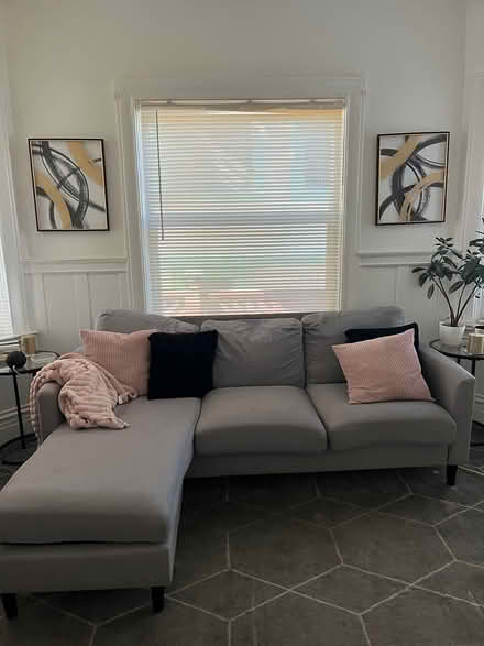 Photo of free Couch, rug, tables and art work (Longfellow) #1